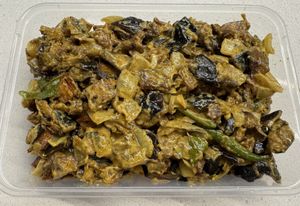 Eggplant and Ash Plantain Curry